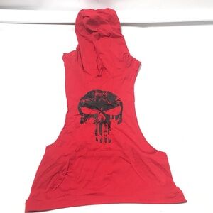 Panegy Bodybuilding Stringer Men Hoodie Tank Sz S Red Sleeveless Workout New